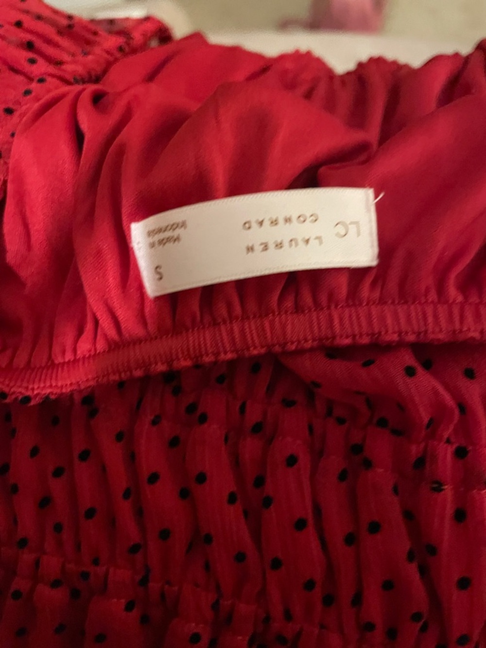 LC Lauren Conrad red black dress